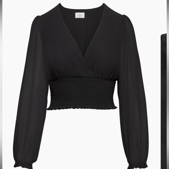 Aritzia Wilfred Wistful Blouse - perfect condition long sleeve cropped blouse - Picture 1 of 3